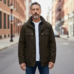 Calvin Klein Men's Brown Water & Wind Resistant Winter Jacket Size XL